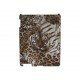 Coque Ipad 2/3 tigre sur fond marron + film protection écran offert