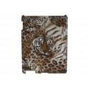 Coque Ipad 2/3 tigre sur fond marron + film protection écran offert