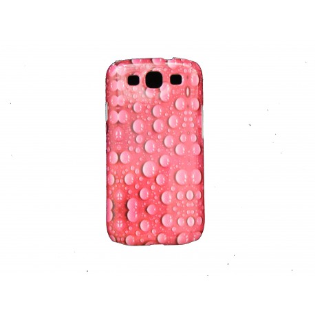 Coque pour Samsung I9300 Galaxy S3 rose effet goutte d'eau+ film protection écran offert