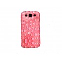 Coque pour Samsung I9300 Galaxy S3 rose effet goutte d'eau+ film protection écran offert