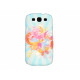 Coque pour Samsung I9300 Galaxy S3 bleue papillon orange strass diamants+ film protection écran offert