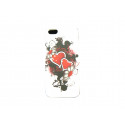 Coque pour Iphone 5 silicone blanche coeurs rouges + film protection écran offert