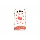 Coque pour Samsung I9300 Galaxy S3 blanche cerises rouges strass diamants+ film protection écran offert