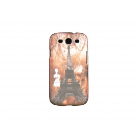 Coque pour Samsung I9300 Galaxy S3 marron Tour Eiffel + film protection écran offert