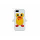 Coque pour Iphone 5 silicone pingouin blanc + film protection écran offert