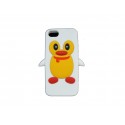 Coque pour Iphone 5 silicone pingouin blanc + film protection écran offert