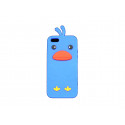 Coque pour Iphone 5 silicone poussin bleu + film protection écran offert