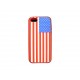Coque pour Iphone 5 silicone drapeau USA/Etats Unis rouge + film protection écran offert