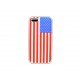 Coque pour Iphone 5 silicone drapeau USA/Etats Unis blanc + film protection écran offert