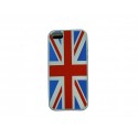 Coque pour Iphone 5 silicone drapeau UK/Angleterre blanc + film protection écran offert