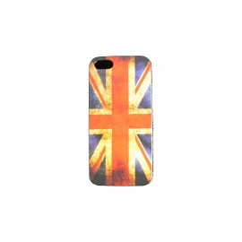 Coque pour Iphone 5 drapeau UK/Angleterre vintage+ film protection écran offert