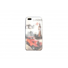 Coque pour Iphone 5 Londres Angleterre Big Ben voiture rouge+ film protection écran offert
