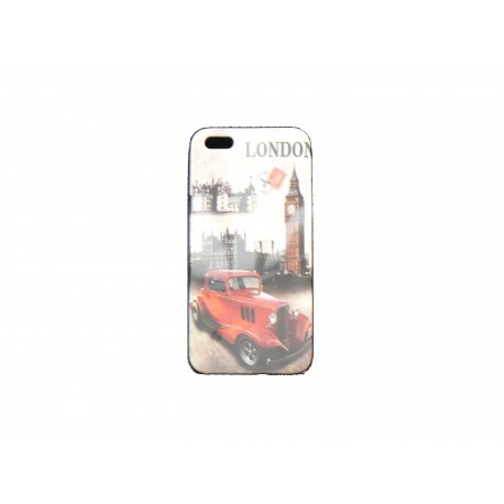Coque pour Iphone 5 Londres Angleterre Big Ben voiture rouge+ film protection écran offert