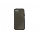 Coque pour Iphone 5 silicone semi-rigide "S" fumée + film protection écran offert