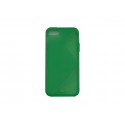 Coque pour Iphone 5 silicone semi-rigide "S" verte + film protection écran offert