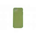 Coque pour Iphone 5 silicone semi-rigide verte + film protection écran offert