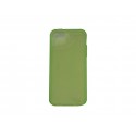 Coque pour Iphone 5 silicone semi-rigide verte + film protection écran offert