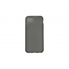 Coque pour Iphone 5 silicone semi-rigide fumée + film protection écran offert