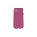 Coque pour Iphone 5 silicone semi-rigide rose + film protection écran offert