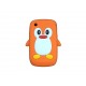 Coque silicone pour Blackberry 8520 curve pingouin orange + film protection ecran offert