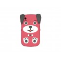 Coque silicone pour Blackberry 8520 curve chien rouge+ film protection ecran offert