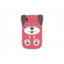 Coque silicone pour Blackberry 8520 curve chien rouge+ film protection ecran offert