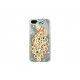 Coque pour Iphone 5 bleue cristal paon strass multicolores + film protection écran offert