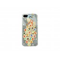 Coque pour Iphone 5 bleue cristal paon strass multicolores + film protection écran offert