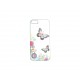 Coque pour Iphone 5 blanche papillons multicolores et strass diamants+ film protection écran offert
