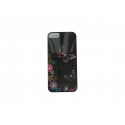 Coque pour Iphone 5 noire papillons multicolores et strass diamants+ film protection écran offert