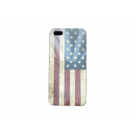 Coque pour Iphone 5 drapeau USA/Etats Unis vintage N°2+ film protection écran offert