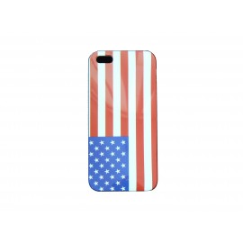 Coque pour Iphone 5 drapeau USA/Etats Unis+ film protection écran offert