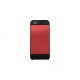 Coque pour Iphone 5 aluminium rouge contour noir + film protection écran offert