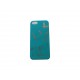 Coque pour Iphone 5 bleue papillons argents + film protection écran offert