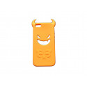 Coque pour Iphone 5 silicone diable orange + film protection écran offert