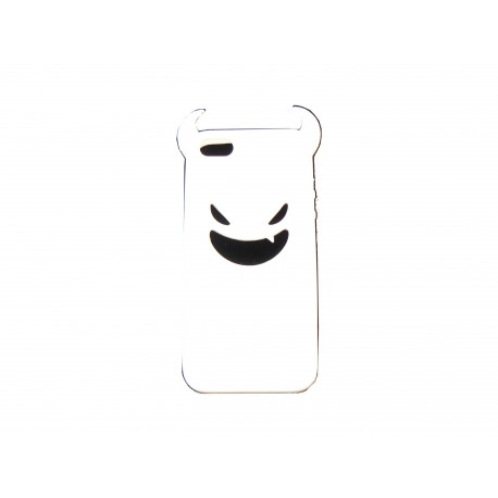 Coque pour Iphone 5 silicone diable blanc + film protection écran offert