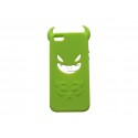 Coque pour Iphone 5 silicone diable vert + film protection écran offert