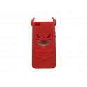 Coque pour Iphone 5 silicone diable rouge+ film protection écran offert