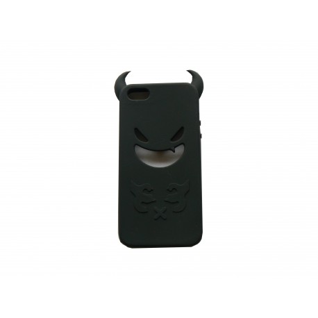 Coque pour Iphone 5 silicone diable noir+ film protection écran offert Coque pour Iphone 5 silicone diable noir+ film protection écran offert