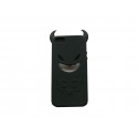 Coque pour Iphone 5 silicone diable noir+ film protection écran offert