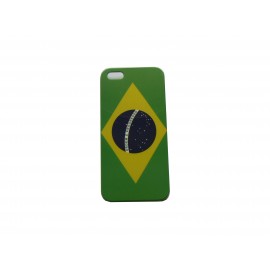 Coque pour Iphone 5 drapeau Brésil + film protection écran offert