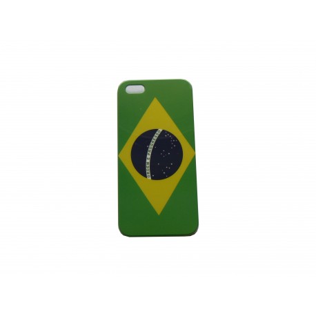 Coque pour Iphone 5 drapeau Brésil + film protection écran offert