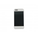 Coque pour Iphone 5 aluminium noire contour blanc + film protection écran offert