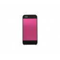 Coque pour Iphone 5 aluminium rose contour noir + film protection écran offert