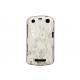 Coque pour Blackberry Curve 9350/9360/9370 blanche papillons argents  + film protection écran offert