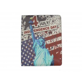 Pochette Ipad 2/3 drapeau USA/Etats-Unis statue de la liberté + film protection écran