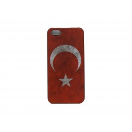 Coque pour Iphone 5 drapeau Turquie vintage + film protection écran offert