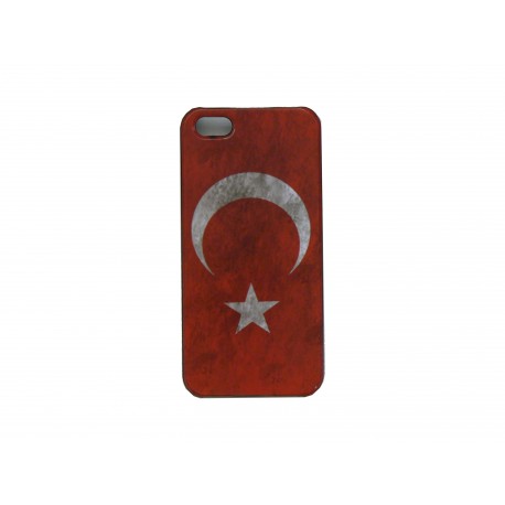 Coque pour Iphone 5 drapeau Turquie vintage + film protection écran offert