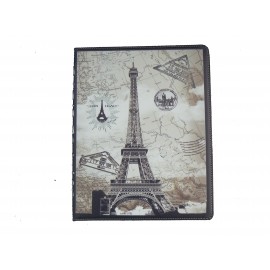 Pochette Ipad 2/3 Tour Eiffel mappemonde+ film protection écran