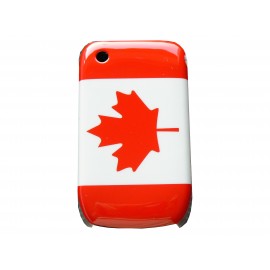 Coque rigide et brillante drapeau Canada pour Blackberry 8520 Curve  + film protection écran offert